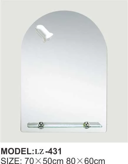 Customized Wholesale Bathroom Sliver Mirror with Light Irregular Furniture