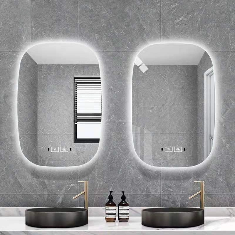 Irregular Shaped LED Smart Bathroom Mirror with Antifog and Bluetooth